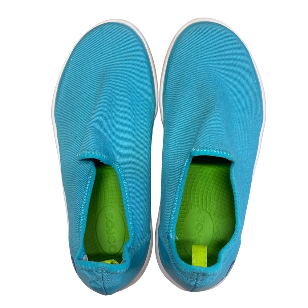 Ooofos OOmg Sport Low Recovery Shoes Teal 7.5 Comfort Athletic Walking Travel - Picture 2 of 7